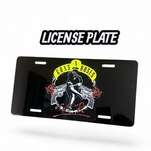 Guns N' Roses Black License Plate